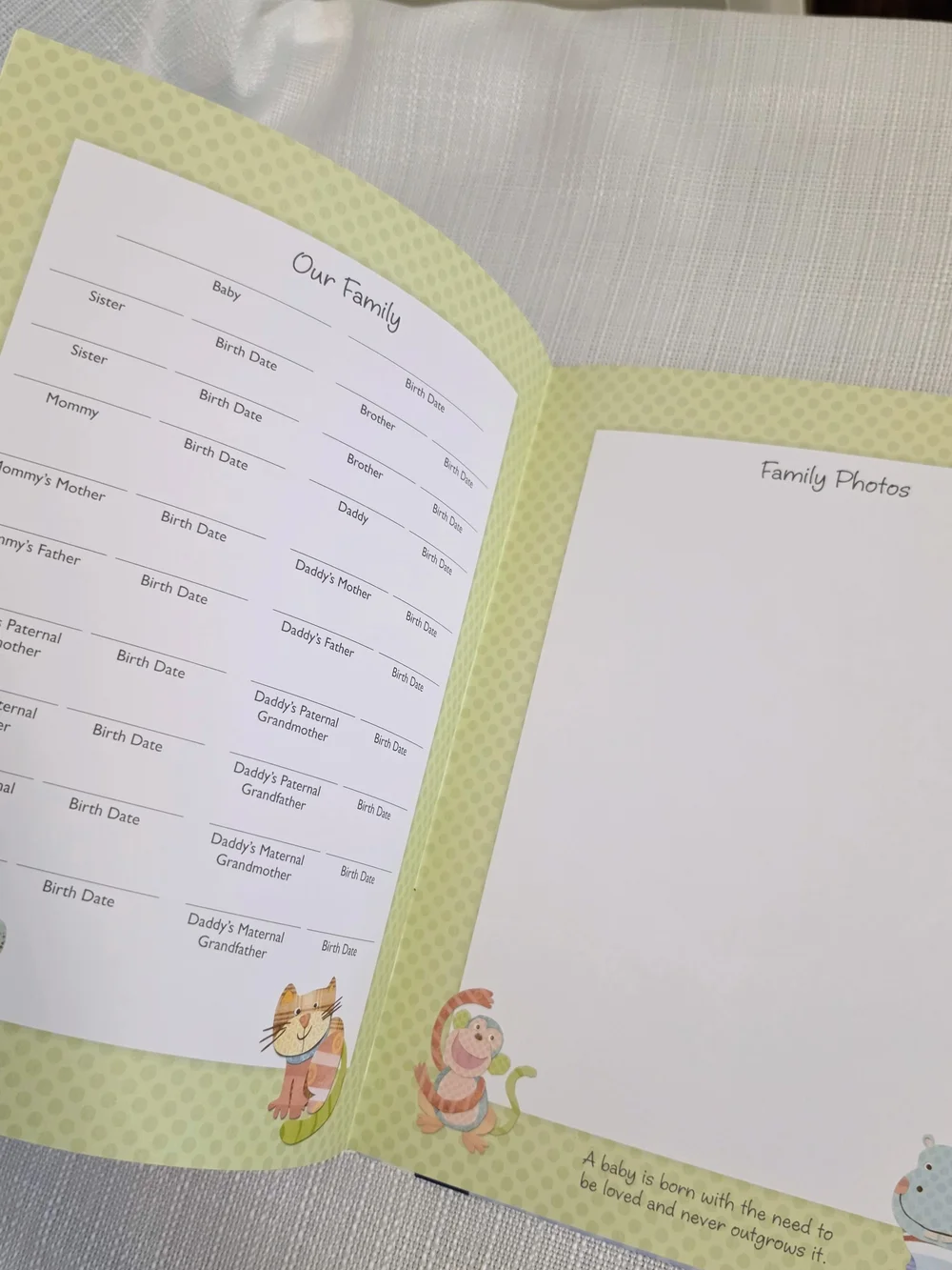 Vtg Baby Love Memory Book Birth To 5yrs Scripture Verses 2003 Padded Front